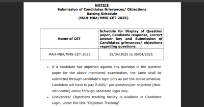 MAH MBA CET provisional answer key 2025