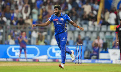 Mumbai Mumbai Indians bowler Jasprit Bumrah celebrates the wicket of Lucknow S