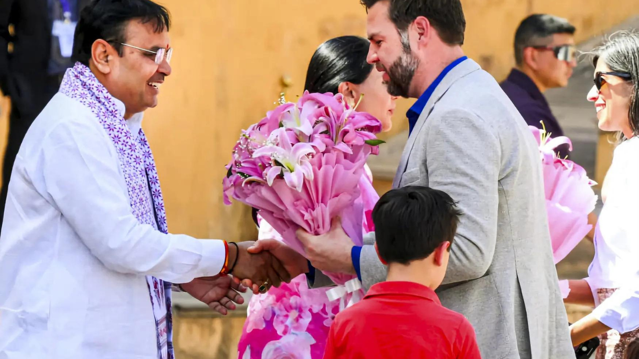 US Vice President JD Vance with his family visit Jaipur, explore Amber fort 1 msid 120510254imgsize 1246155.cms