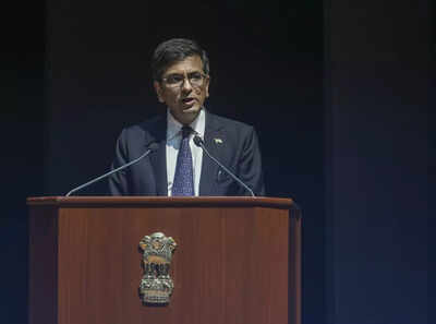New Delhi Chief Justice of India DY Chandrachud addresses at the release of thr