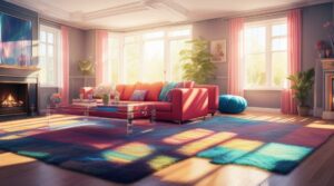 the beautyfull living room with beautyfull sofa .