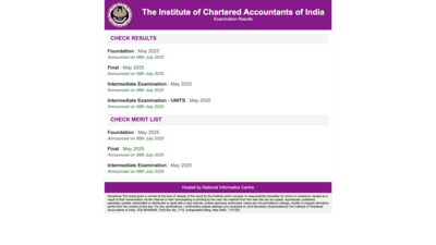 ICAI CA Result May 2025 announced for Foundation, Intermediate, and Final exams: Check direct link to download scorecard here