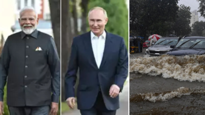 Evening news wrap: Russian President Putin dials PM Modi, shares insights on Alaska meet; heavy showers flood roads, railway tracks in Mumbai; and more | India News 1 123365270