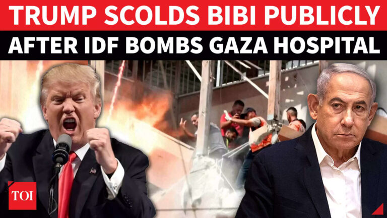 Trump Furious As Israel Hits Gaza Hospital; Bashes Bibi After 20 Kids, Journalists Killed