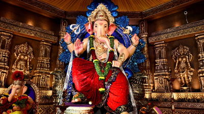 towering ganeshas scale new heights of creativity this season photo navi mumbai cha raja
