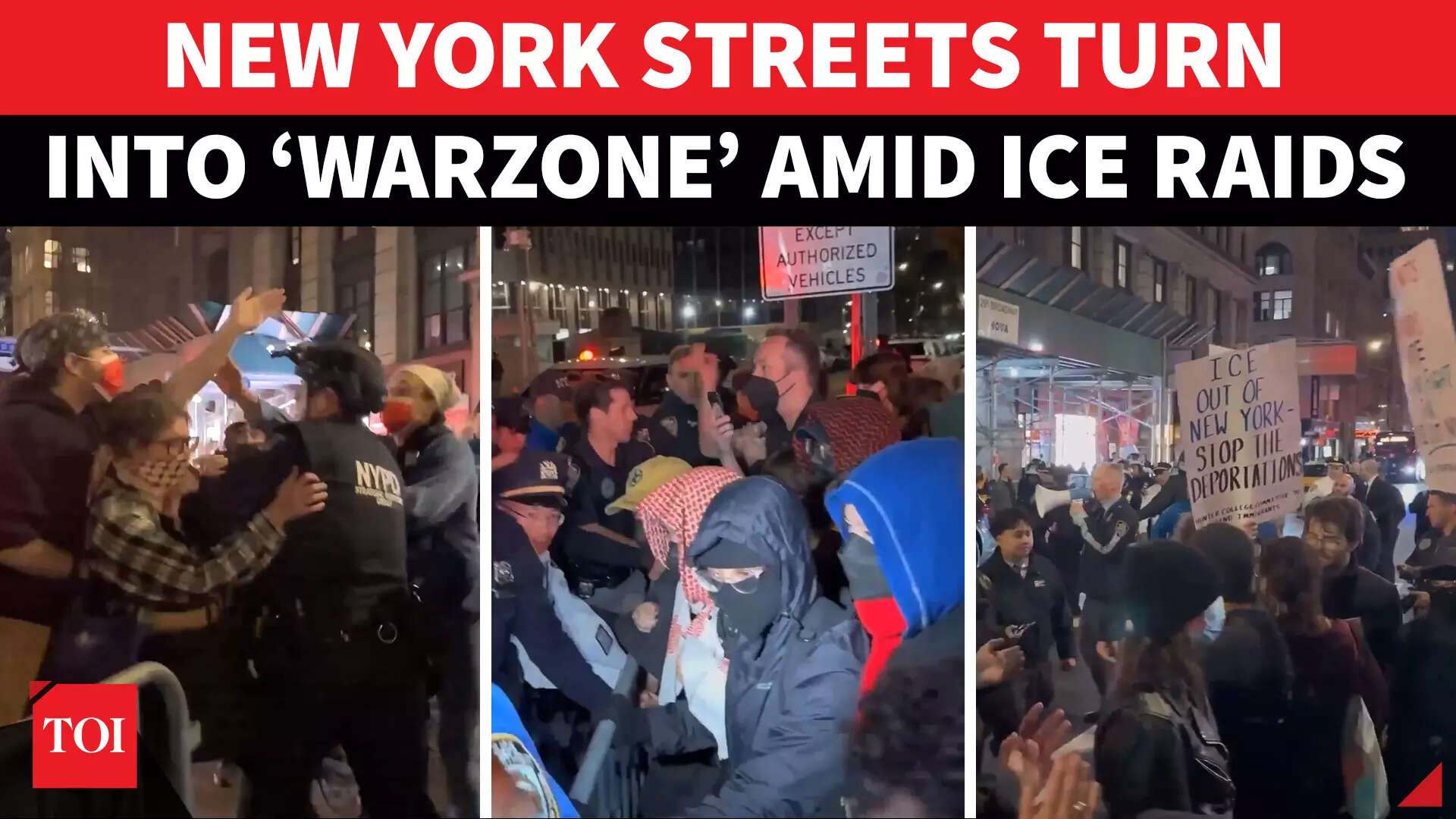 ICE Storm Hits NYC: Americans Clash Amid Baton-charge, Pepper Spray ‘Attack’ | New York ‘On Notice’ 1 124748414.cms