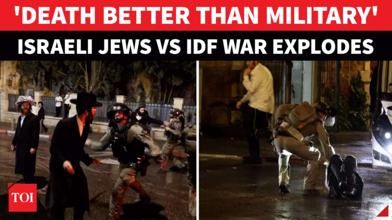 'Death Better Than Military': Israeli Orthodox Jews Revolt Against IDF Enlistment In Jerusalem