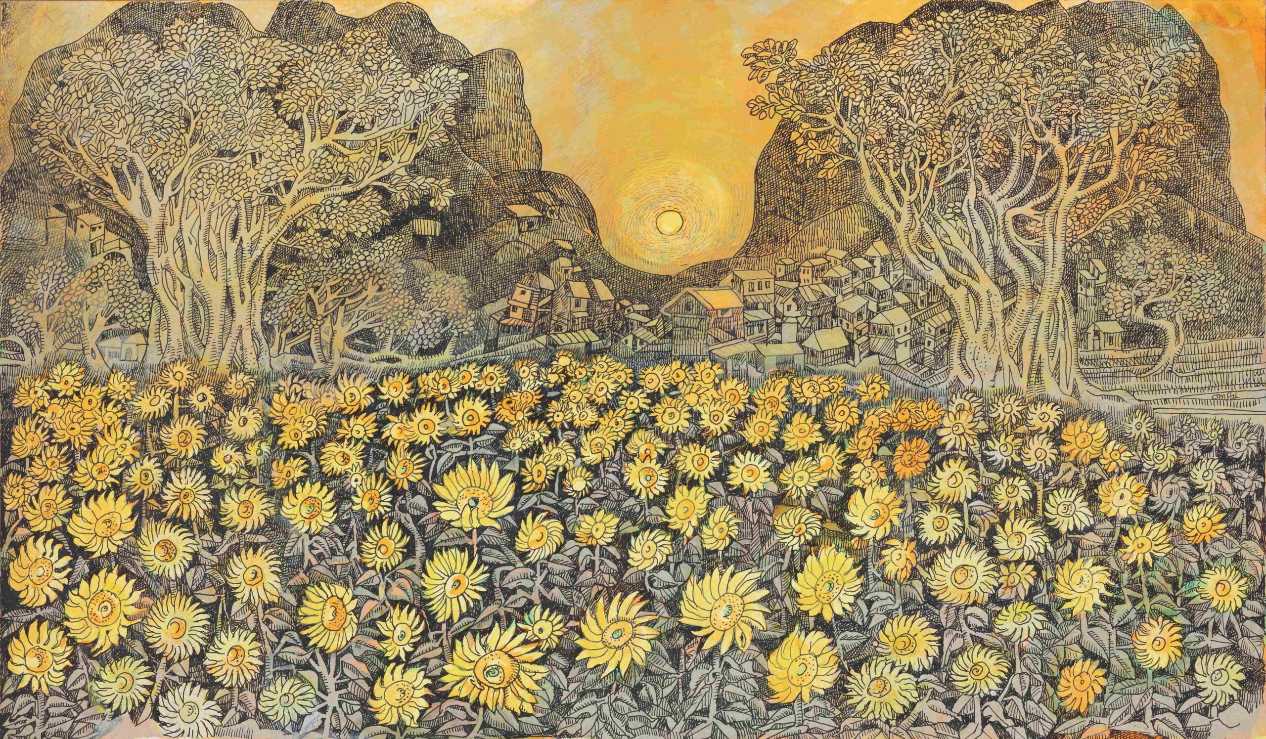 Ompal Sansanwal paints Sharad Purnima in landscapes 1 168 1 scaled