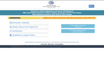 IIFT MBA admissions 2026: Registration window opens at iift.ac.in; check eligibility and direct link to apply here iift mba admissions 2026 registration window opens at iiftacin check eligibility and direct link to apply here