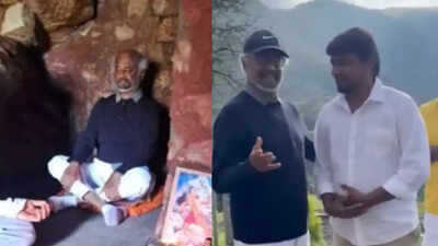 rajinikanth meditates at mahavatar babaji cave