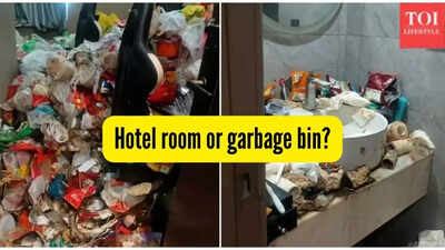 hotel room or garbage bin