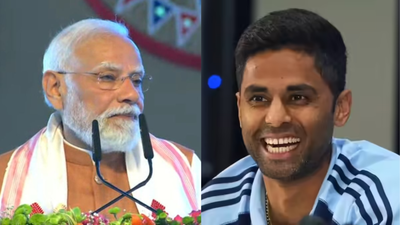 pm modi in assam left suryakumar yadav