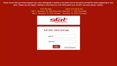 slat 2026 test 2 admit card
