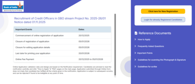 bank of india recruitment 2025 registration window closes today for 514 credit officer posts direct link to apply here