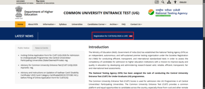 cuet ug 2026 registration begins at cuetntanicin direct link to apply and other details here