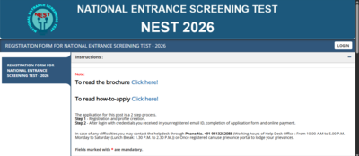 nest 2026 registration window opens at nestexamin check direct link to apply here