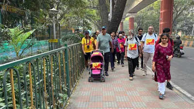 new year new steps bengalureans hit the pavements for 26km footpath test