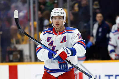 nhl artemi panarin of the new york rangers looks on during the third period of the game against the nashville predators